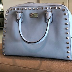 Michael Kors Sandrine studded satchel powder Blue